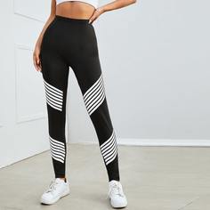 Полосатый Спортивный Леггинсы Shein