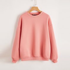Ровный цвет Повседневный Свитшоты Shein