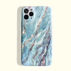 Чехол для iPhone с мраморным принтом Shein