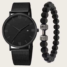 Чёрный Повседневный Мужские часы Shein