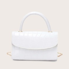 Сумка-сэтчел с крокодиловым узором Shein