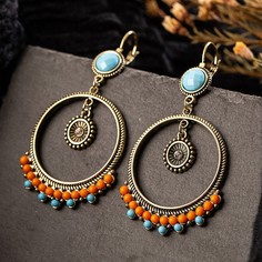 Круглые серьги-подвески в богемском стиле Shein