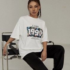 Футболка с текстовым принтом Shein