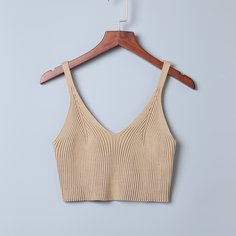 Вязаный топ в рубчик Shein