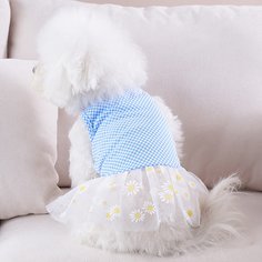 Сетчатое платье в клетку для домашних животных Shein