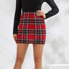 Облегающая юбка в клетку Shein