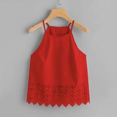 Топ с оригинальной отделкой Shein