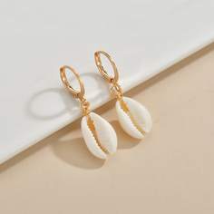 Круглые серьги-подвески с ракушкой Shein