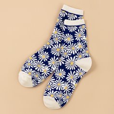 Носки с цветочным узором Shein