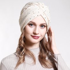 Шапка-тюрбан с блестками Shein
