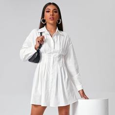 Однобортное платье-рубашка Shein