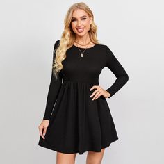 Трикотажное платье в рубчик Shein