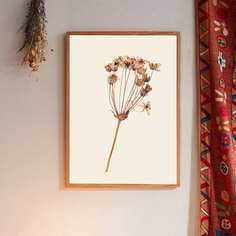 Стенная живопись с цветочным принтом без рамки Shein