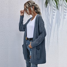 Вязаный кардиган с карманом Shein