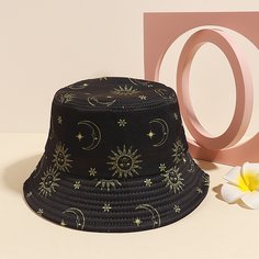 Шляпа с принтом луны и солнца Shein