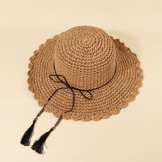 Соломенная шляпа с бантом Shein