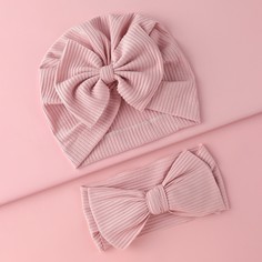 Детская шапка и повязка на голову с бантом Shein