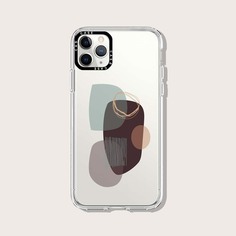 Прозрачный чехол для iPhone с абстрактным узором Shein