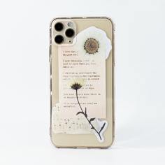 Прозрачный чехол для iPhone с цветочным принтом Shein