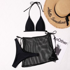 3шт бикини и накидка Shein