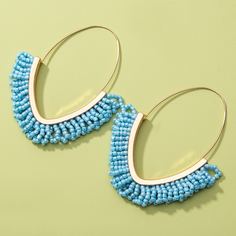 Серьги-кольца с бусинами Shein