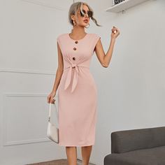 Платье с узлом Shein