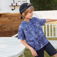 тай дай Повседневный футболки для мальчиков Shein