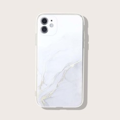 Чехол для iPhone с мраморным принтом Shein