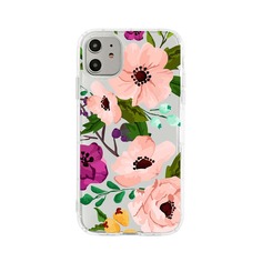 Прозрачный чехол для iPhone с цветочным принтом Shein