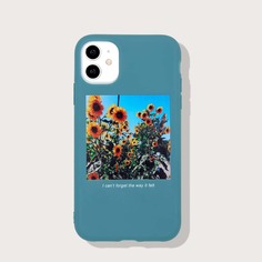 Чехол для iPhone с цветочным принтом Shein