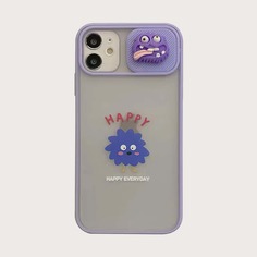 Чехол для iPhone с принтом и сдвижнаой крышкой камеры Shein