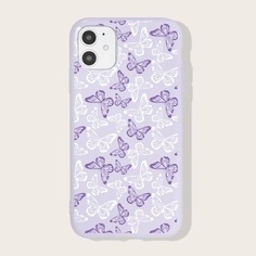 Чехол для iPhone с принтом бабочки Shein