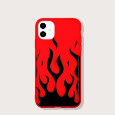 Чехол для iPhone с принтом пламени Shein