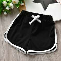 Шорты с контрастной отделкой для девочек Shein