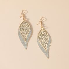 Серьги-подвески в форме листа Shein