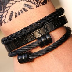 3шт мужской браслет Shein