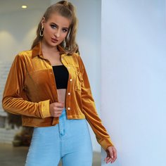 с карманами Одноцветный Повседневный Куртки Shein