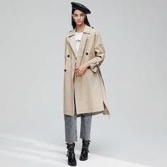 на пуговицах Одноцветный Элегантный Пальто Shein