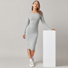 Одноцветный Повседневный Платья Shein