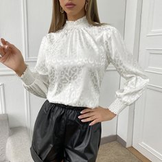 Оборка Леопардовый Элегантный Блузы Shein