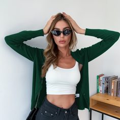 Однотонный кардиган с пуговицами Shein