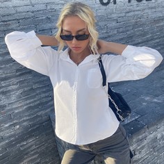 Пуговица Одноцветный Основы Блузы Shein