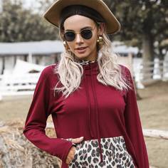 на кулиске Леопард Повседневный Свитшоты Shein