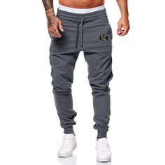 Мужские спортивные брюки на кулиске с текстовой заплатой Shein