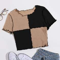 Контрастная футболка Shein