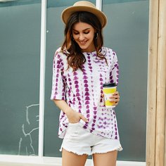 Футболка с принтом тай дай Shein