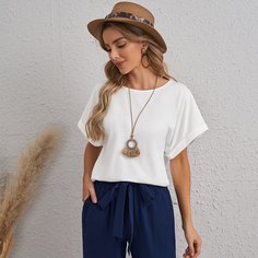 Однотонная футболка Shein