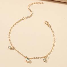 Ножной браслет со стразами Shein