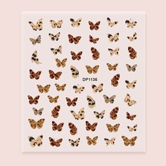 Наклейка для ногтей с рисунком бабочки 1 лист Shein