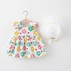 с оборками Цветочный Бохо Блузы для девочек Shein